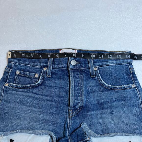 Sundry Mid Rise LO/VE Exposed Pocket Denim Shorts Size 26 Festival Vacation - Picture 10 of 13